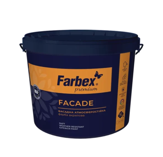 Фарба фасадна високоякісна ВДА "Facade" ТМ Farbex -14,0 кг